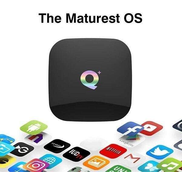 Q Plus 3D Android Smart TV Box 4GB + 64GB 8K HUD CPU 4 Core Wifi 2.4g