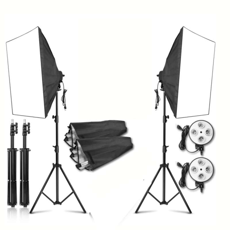 4 Socket Studio Softbox Lighting Kit