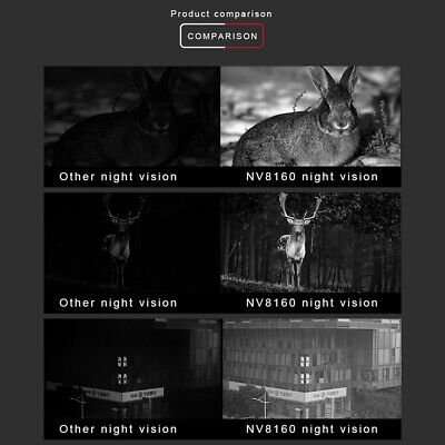 1080P Night Vision 8X Zoom Binoculars Helmet Goggles Head Mount Infrared Hunting - NV8160