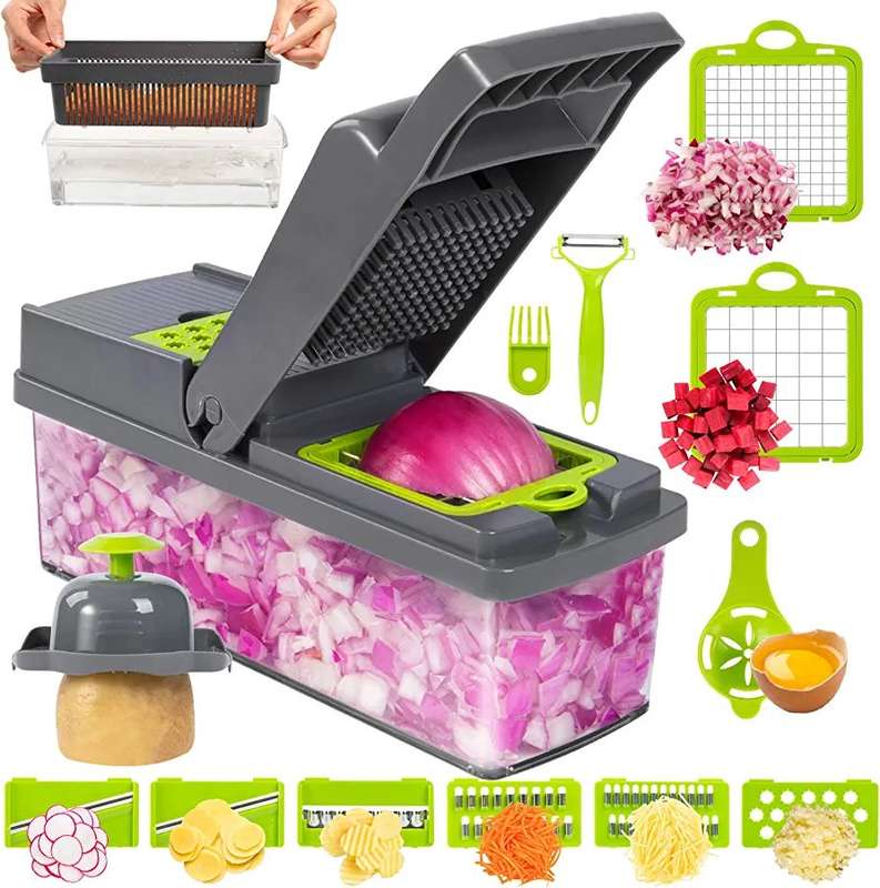 14-In-1 Multifunctional Kitchen Veggie Food Slicer - Vegetable Chopper