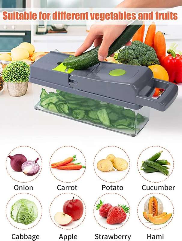 14-In-1 Multifunctional Kitchen Veggie Food Slicer - Vegetable Chopper