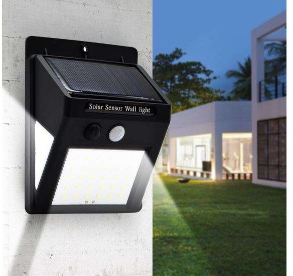 Solar Powered Motion Sensor Wall Light - 60W