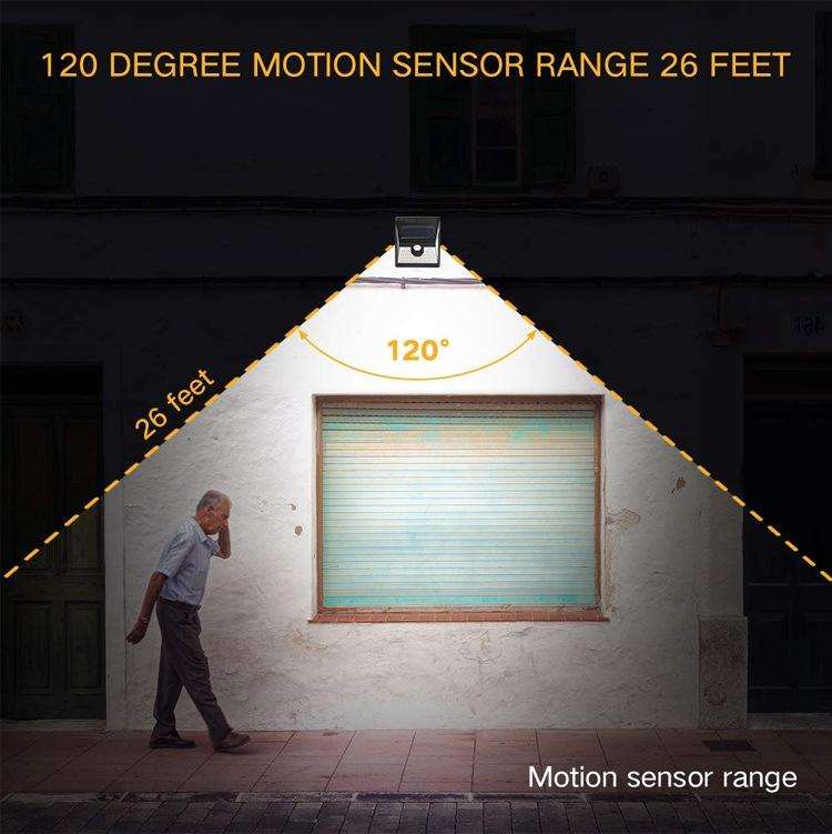 Solar Powered Motion Sensor Wall Light - 60W
