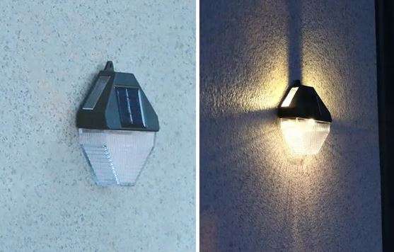 Solar Powered Wall Lamp White Light