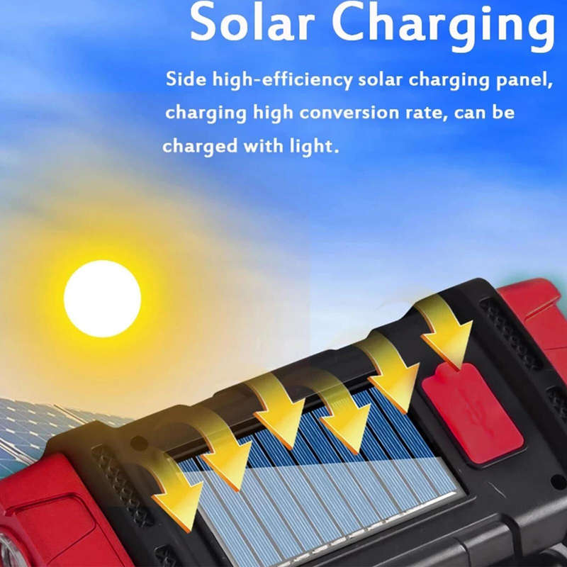 Rechargeable Multifunctional Solar Powered Searchlight- HB1678-2