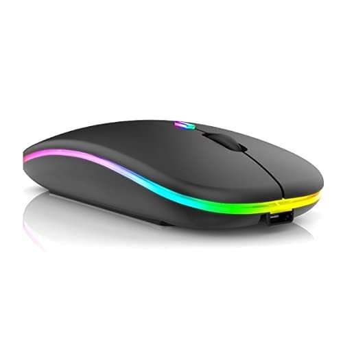 USB Rechargeable RGB 2.4Ghz Wireless Ergonomic Slim Mouse - CLA100