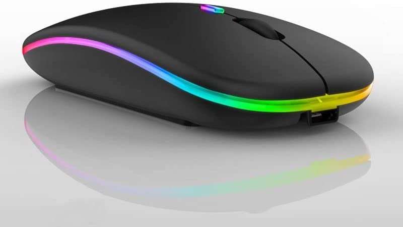 USB Rechargeable RGB 2.4Ghz Wireless Ergonomic Slim Mouse - CLA100