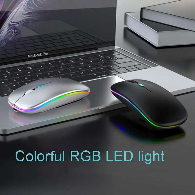 USB Rechargeable RGB 2.4Ghz Wireless Ergonomic Slim Mouse - CLA100