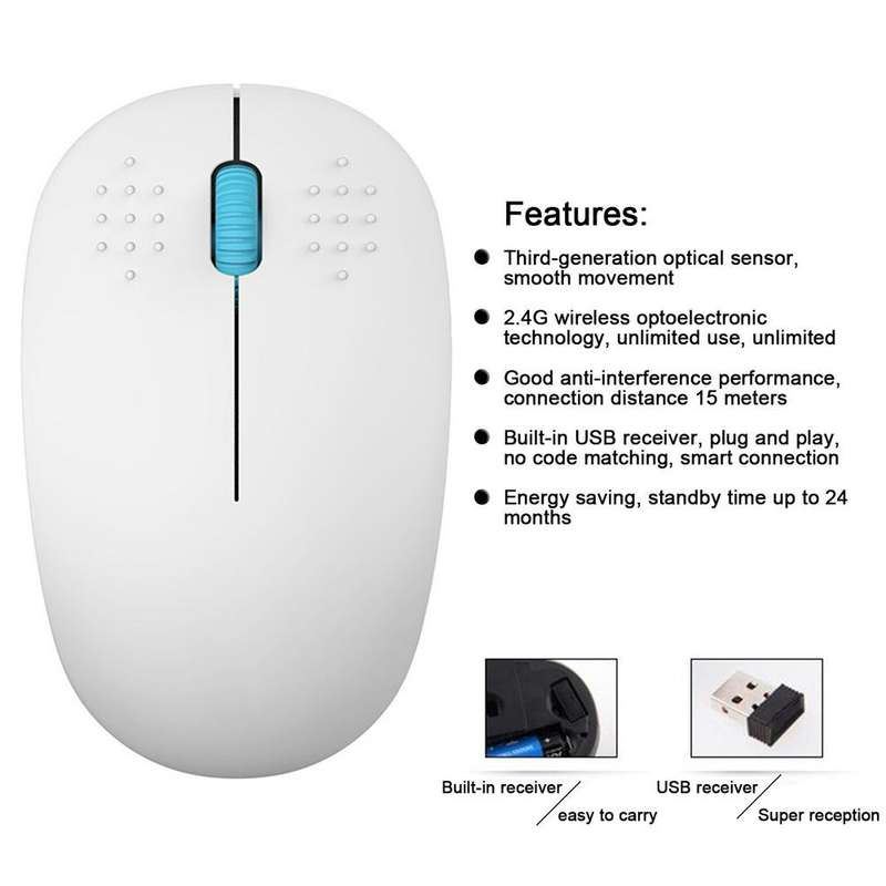 Optical Ergonomic Wireless Mouse 1600 DPI - MO5