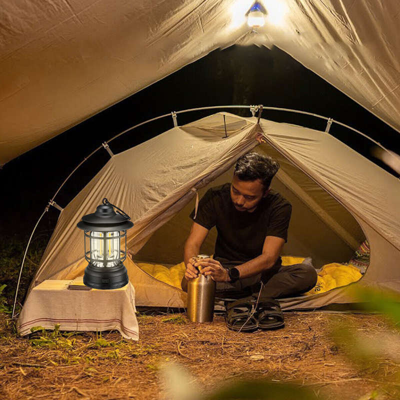 Solar Rechargeable  Camping Lantern LED Tent Light -Outdoor Emergency Lamp