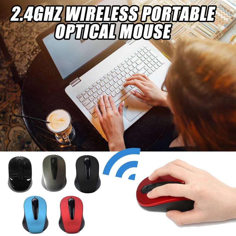 USB Wireless Optical Mouse 2.4GHz Mini Dongle for PC