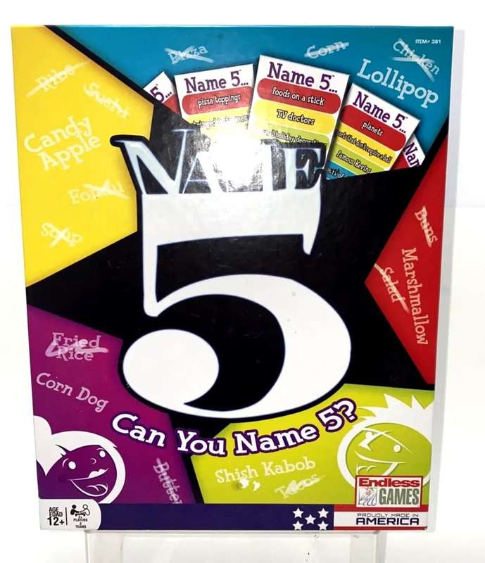 Endless Games Name 5 Board Game