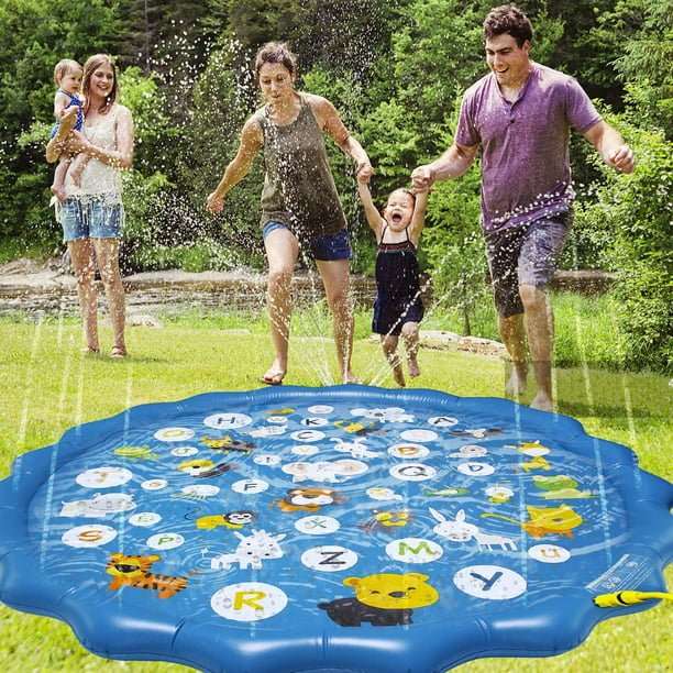 Sprinkler Play Mat for Kids - Spray &amp; Splash Childrens Fountain 170 x 170 cm