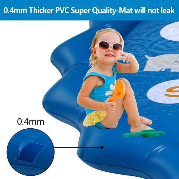 Sprinkler Play Mat for Kids - Spray &amp; Splash Childrens Fountain 170 x 170 cm