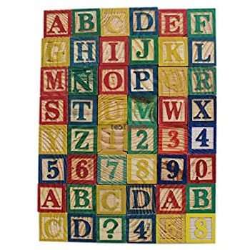 48 Piece Wooden Educational ABC Blocks