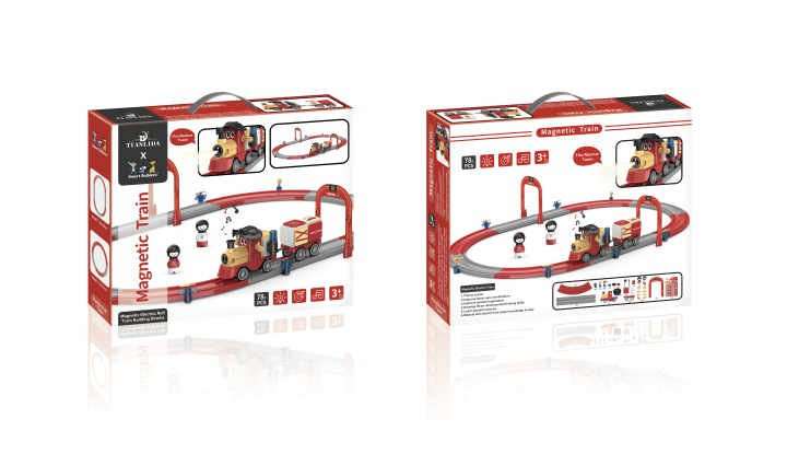 Magnetic Electric Rail Trail Building Blocks Toy