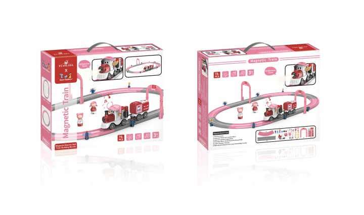Magnetic Electric Rail Trail Building Blocks Toy