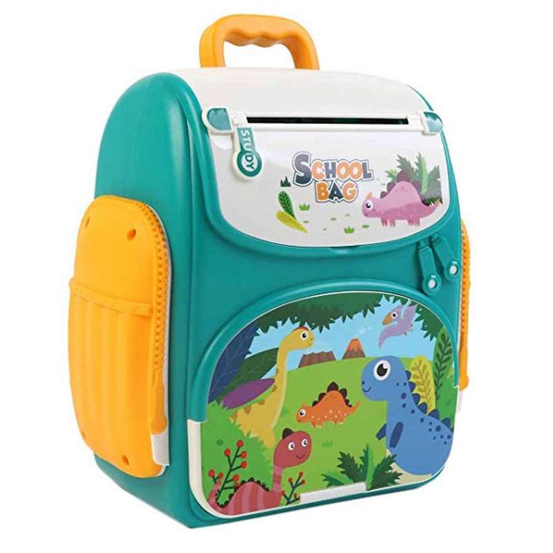Kid's ATM Piggy Bank Money Saving Bank for Real Money Cash Coin School Bag