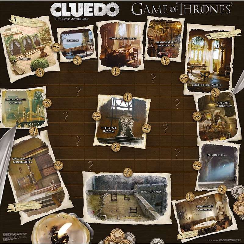 Cluedo Game of Thrones Game Board - The Classic Mystery