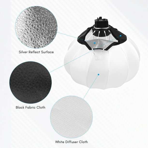 Plastic Lantern Ball Shaped Softbox Lighting Kit