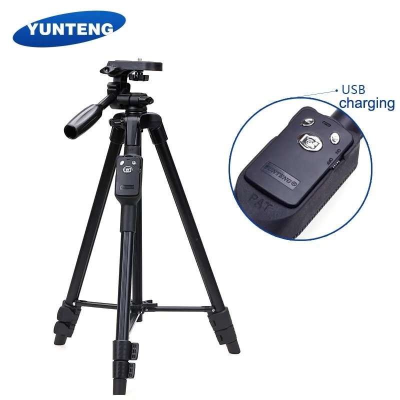 Mobile Phone & SLR Camera Tripod -YUNTENG VCT-5208 with Bluetooth Remote Control