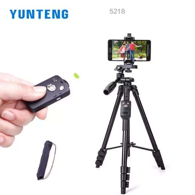 Mobile Phone & SLR Camera Tripod -YUNTENG VCT-5208 with Bluetooth Remote Control