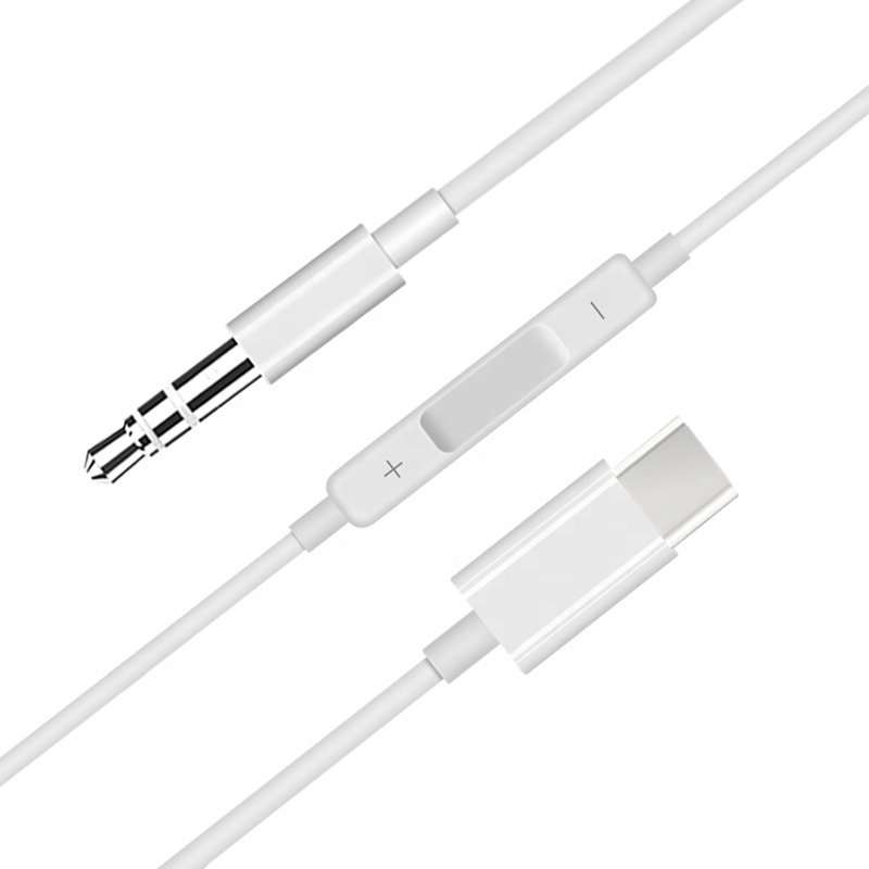 Type-C to 3.5mm Aux Audio Control Adapter Cable Stereo - AB-S672T