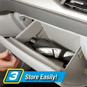 Windshield Sun Shade - Foldable Car Sunshade Umbrella - Full Block Heat UV Ray