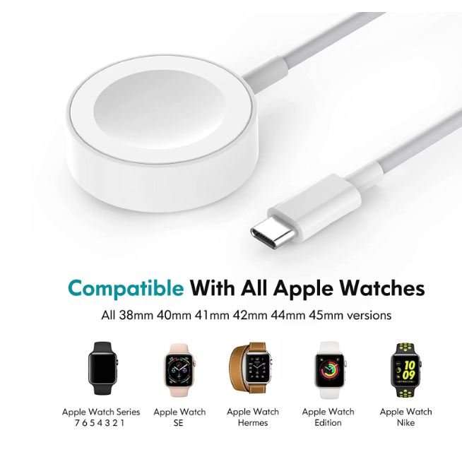 1M USB-C Magnetic Wireless Fast Charger For Apple Watch - 21A106