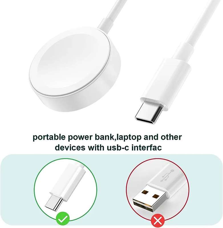 1M USB-C Magnetic Wireless Fast Charger For Apple Watch - 21A106