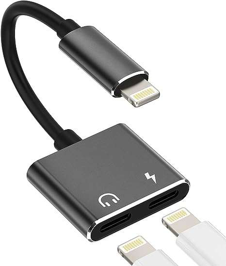 2 in1 Lightning Headphone Audio &amp; Charger Adapter Splitter - AB-S663-i