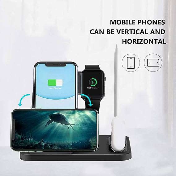 4 in 1 Qi Certified Wireless Charger for iPhone & Samsung 15w - AB-S856