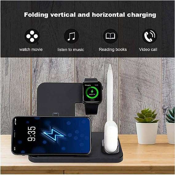 4 in 1 Qi Certified Wireless Charger for iPhone & Samsung 15w - AB-S856