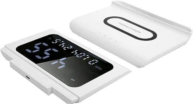 Foldable Q1 Wireless Charger Stand with Time Display - XF0751