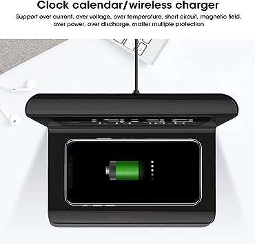 Foldable Q1 Wireless Charger Stand with Time Display - XF0751