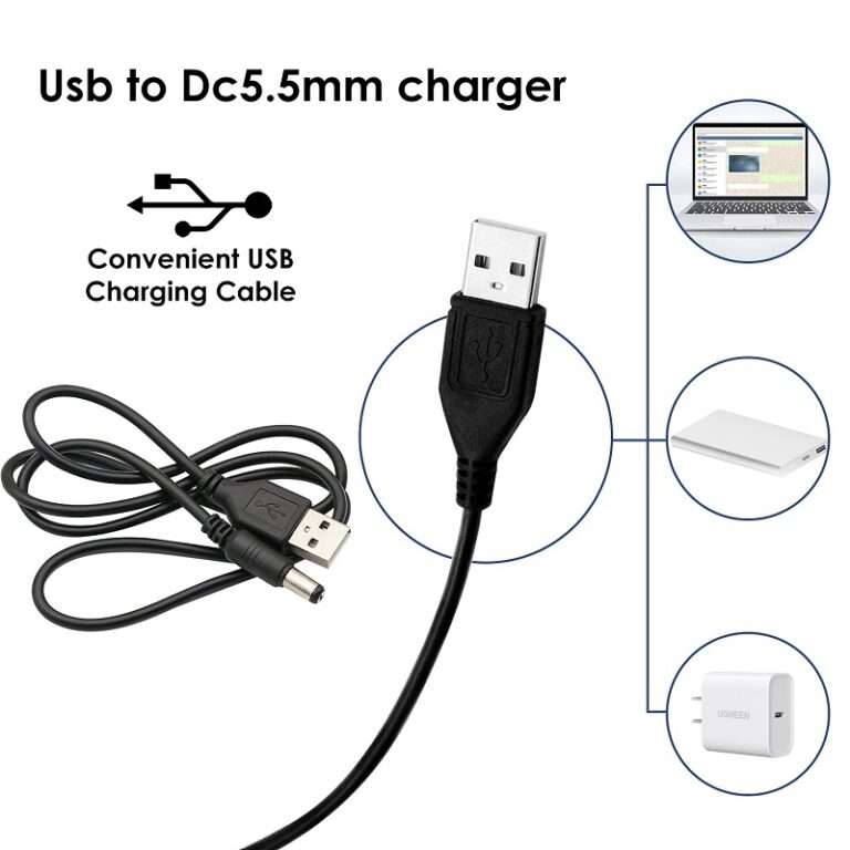 USB 2.0 Male To 5.5×2.1mm Male DC Cable 1M - SE097