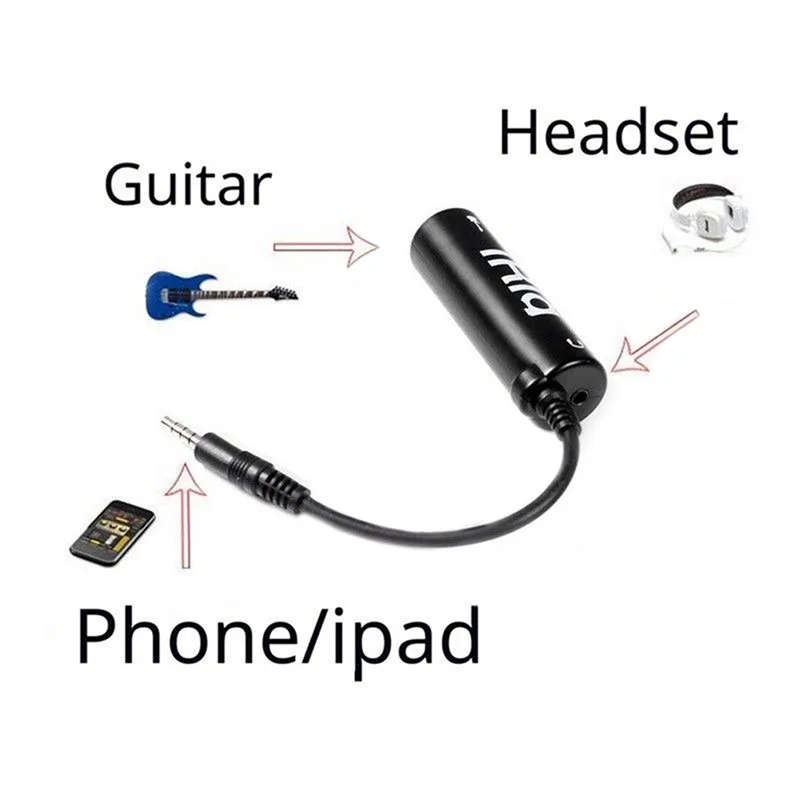 Guitar Interface I-Rig Converter Replacement Guitar For Phone Guitar Audio Interface Guitar Tuner...