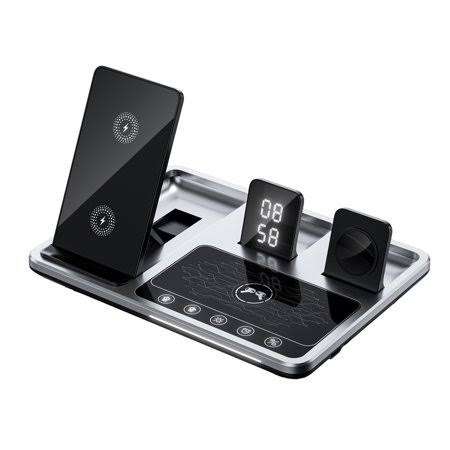 4 in 1 Multifunctional Wireless Charging Station - Digital Display -White Light -Time Function- R11