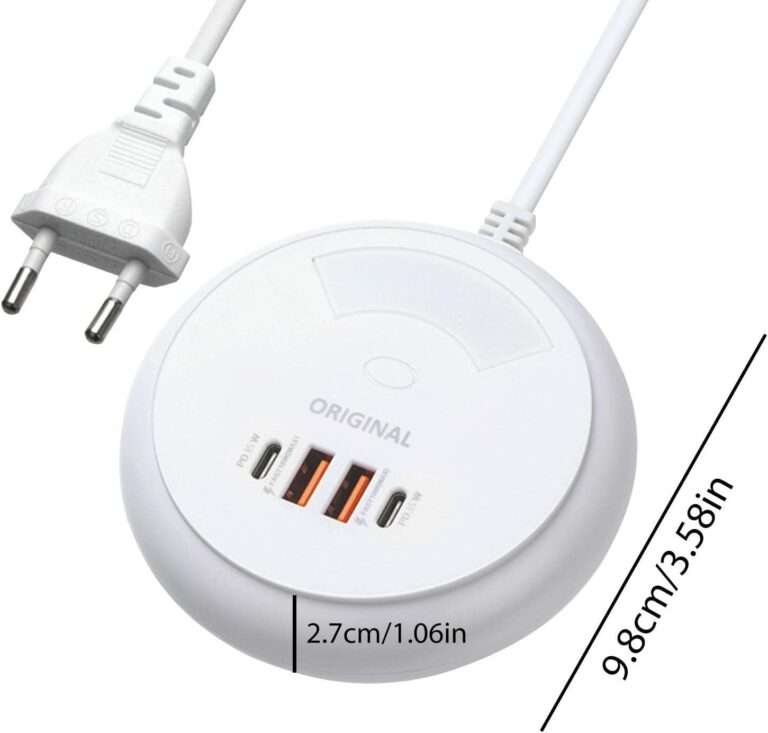 Power Socket Traveling Adapter - 2 Type C & 2 USB Port 35W-Q8