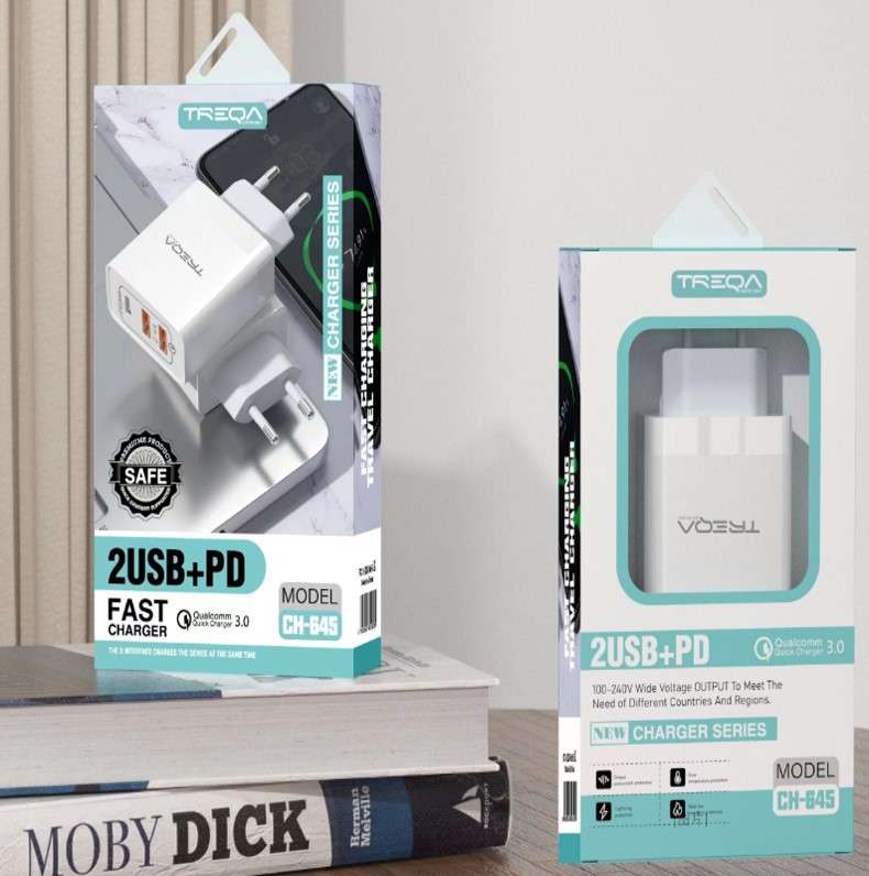 Treqa Dual USB & PD Wall Charger 38W - CH-645
