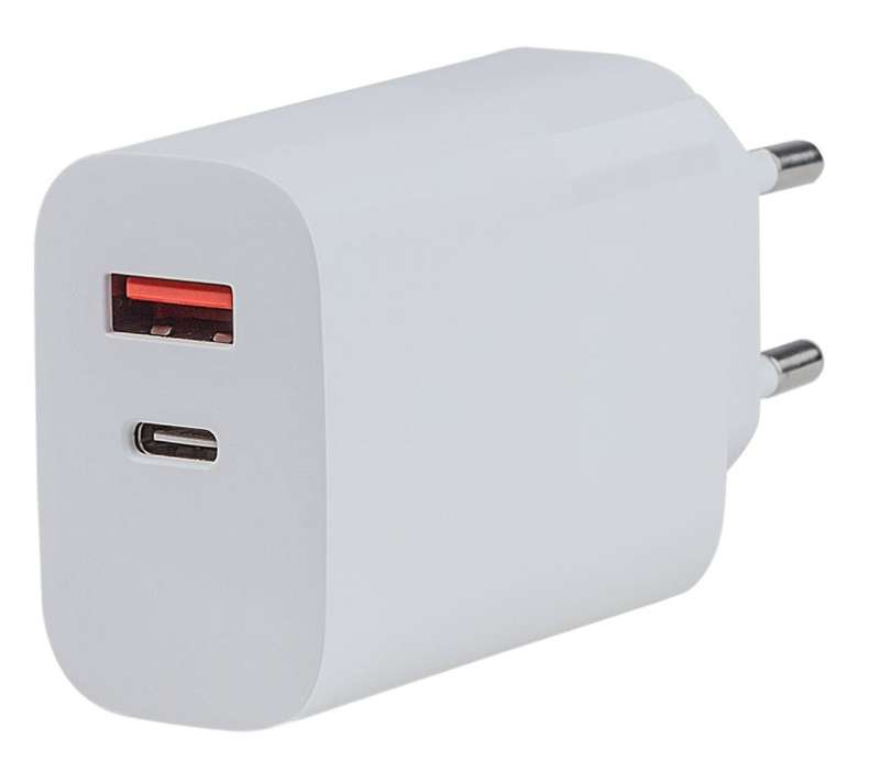 Dual Port Power Adapter 18W QC3.0/PD - AB-S010