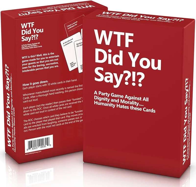 WTF Did You Say A Party Game Against All Dignity and Morality Full Game, XL Set of 594 Cards