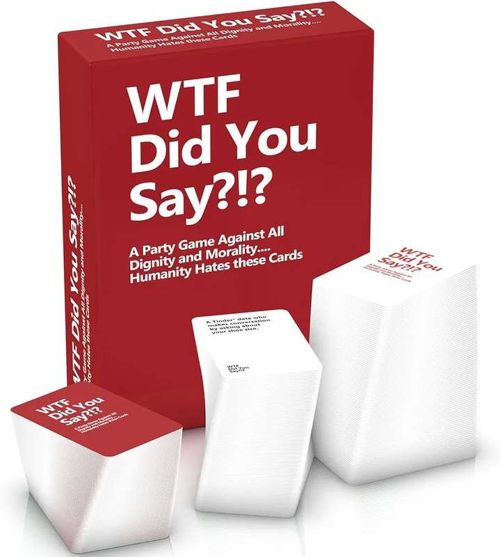 WTF Did You Say A Party Game Against All Dignity and Morality Full Game, XL Set of 594 Cards