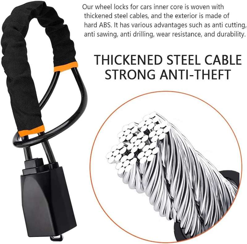 Universal Car Steering Wheel Lock Anti Theft Security System Seat Belt Lock +Key