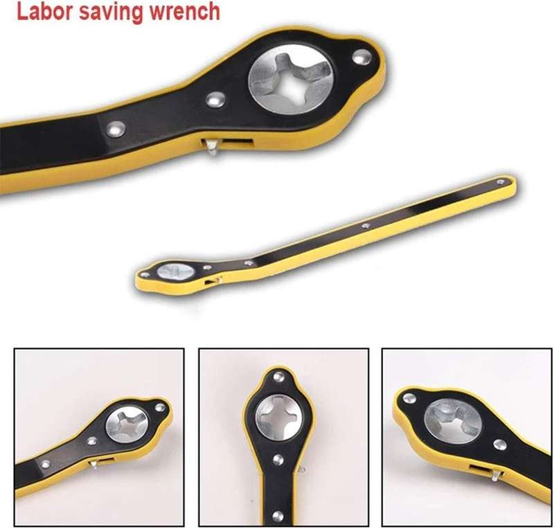 Car Jack Ratchet Wrench - Tire Wheel Lug Wrench - AUTO TOOL 360 °