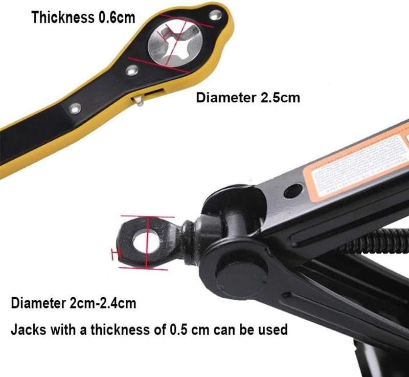 Car Jack Ratchet Wrench - Tire Wheel Lug Wrench - AUTO TOOL 360 °