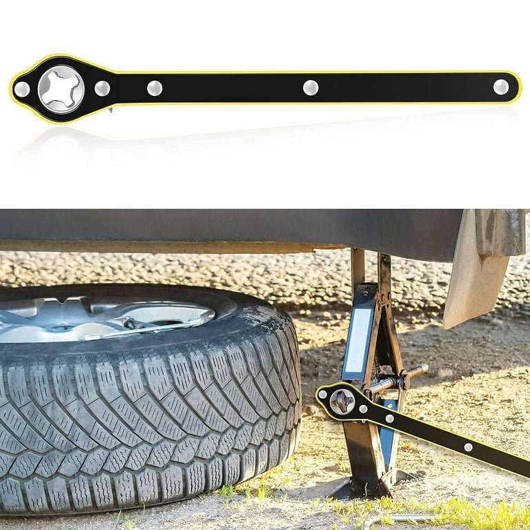 Car Jack Ratchet Wrench - Tire Wheel Lug Wrench - AUTO TOOL 360 °