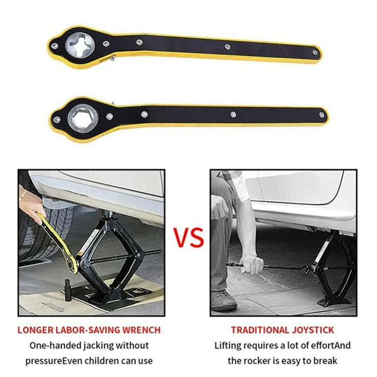 Car Jack Ratchet Wrench - Tire Wheel Lug Wrench - AUTO TOOL 360 °