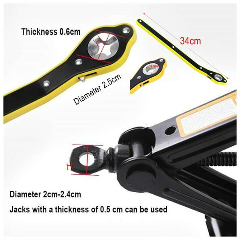 Car Jack Ratchet Wrench - Tire Wheel Lug Wrench - AUTO TOOL 360 °