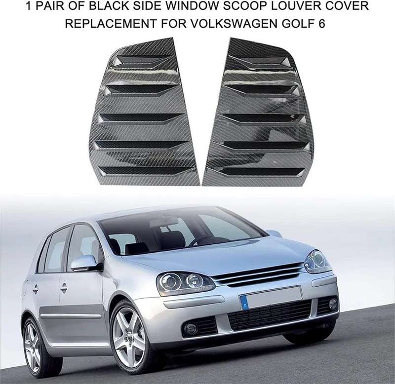 Car Side Vent Window Louver Fit For Golf 6 - Car Accessories 1 Pair Window Shutters Covers